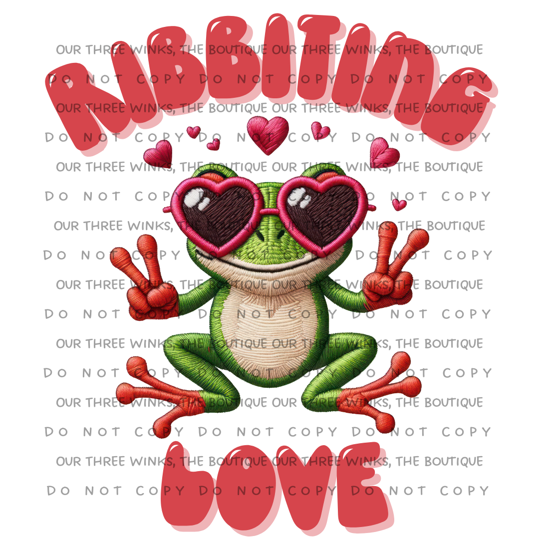 Ribbiting Love Sticker