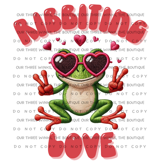Ribbiting Love Sticker