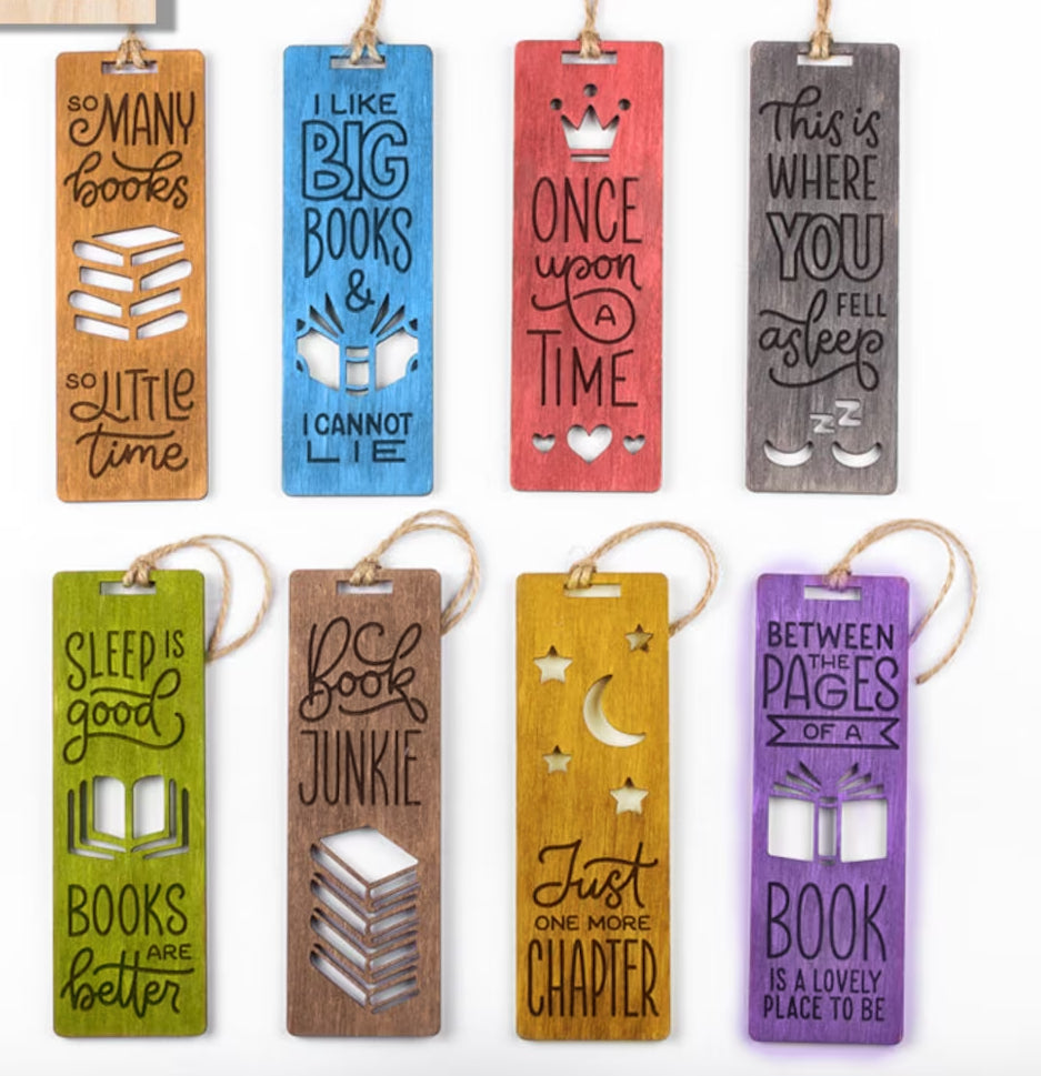 Engraved Wooden Bookmarks