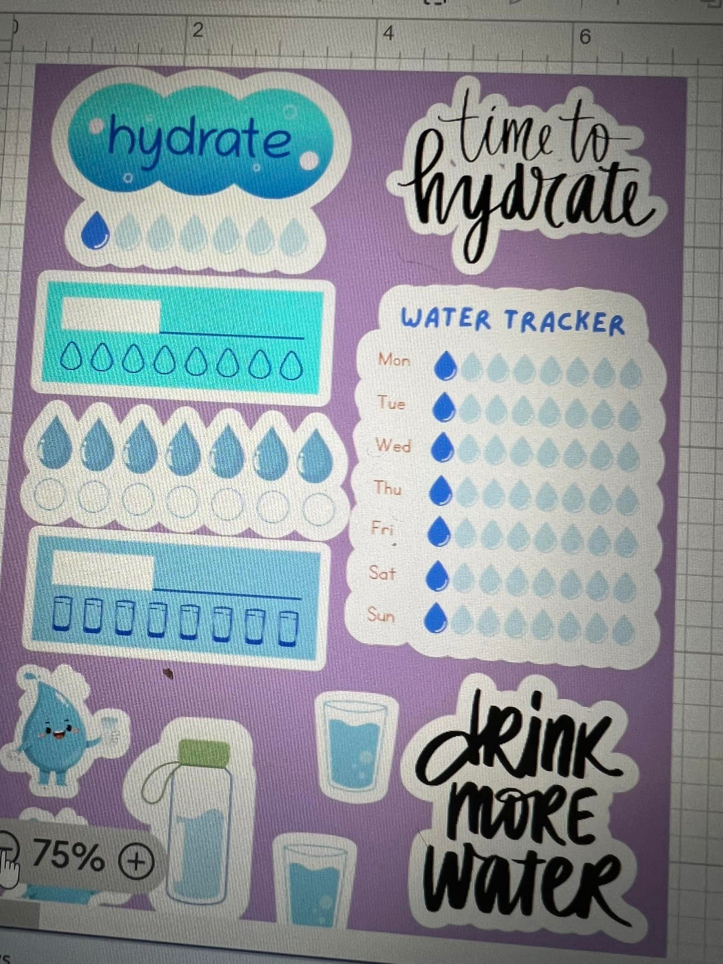 Water Tracker Sticker Set