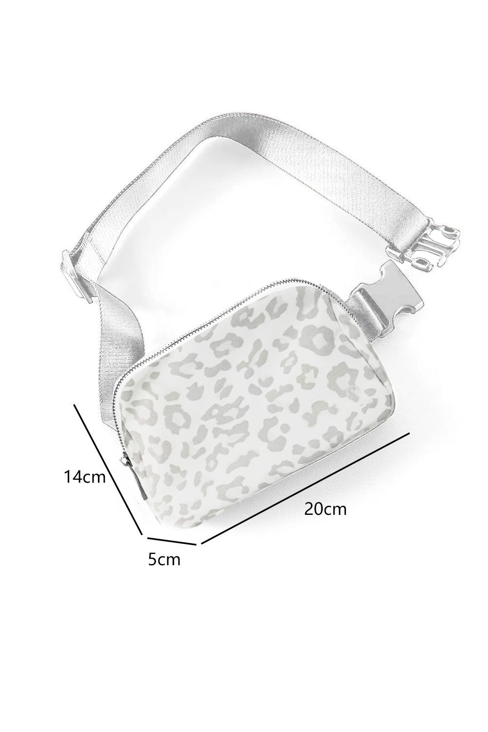 White Leopard Buckle Sling Bag