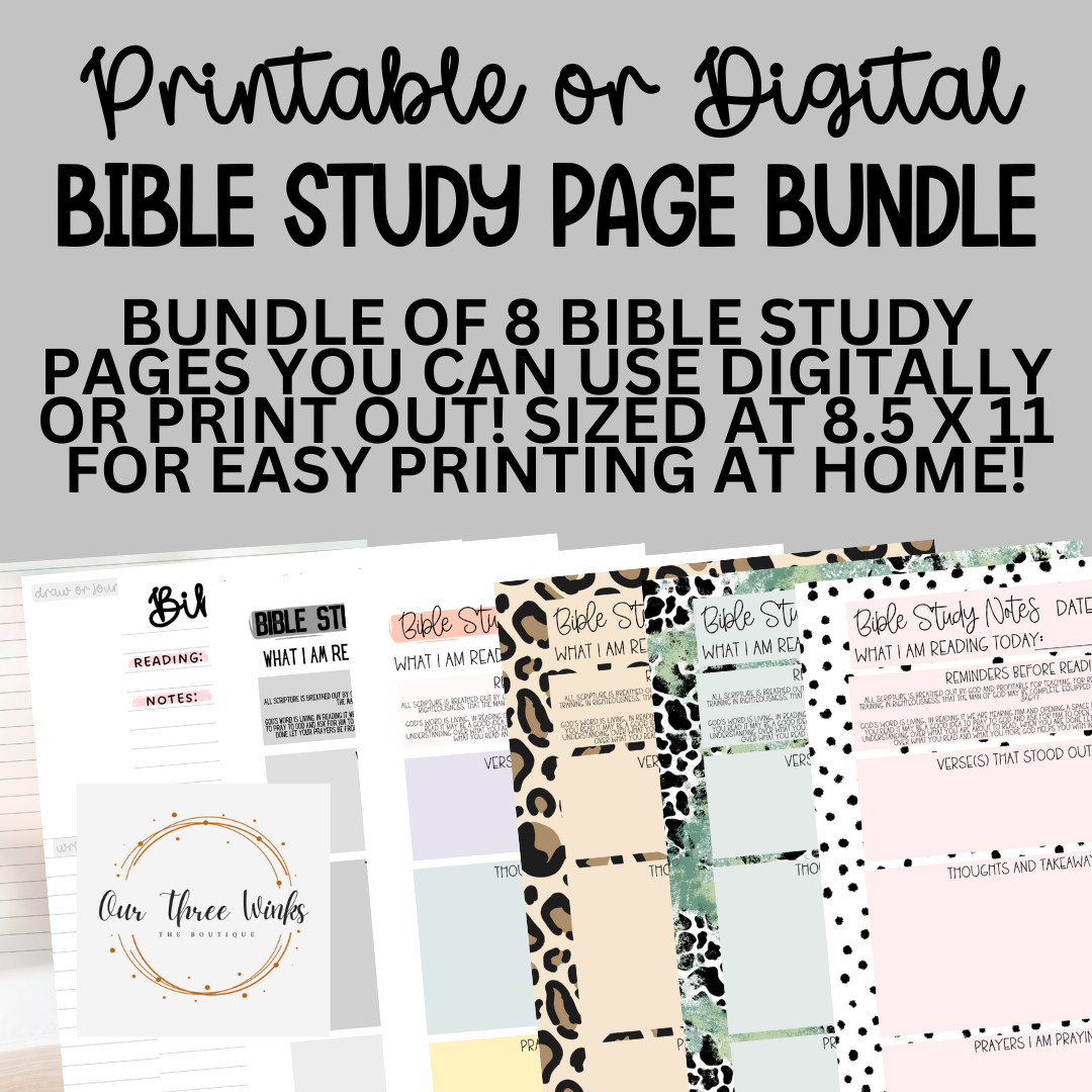 Bible Study Page Bundle