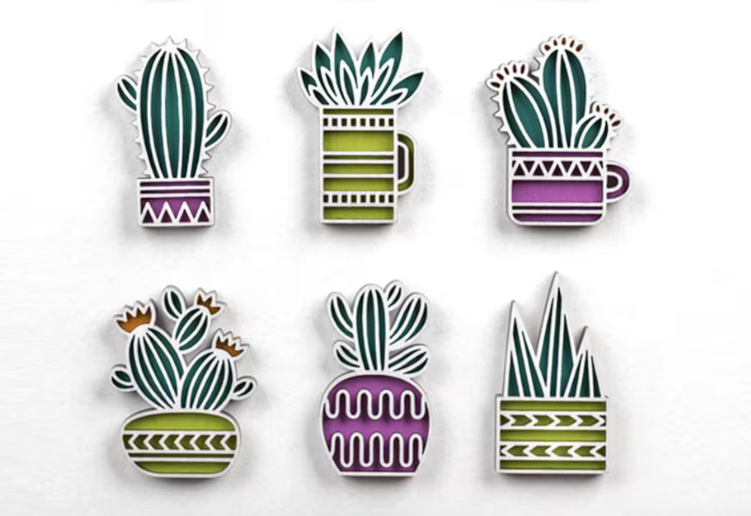 Succulent Magnet Set