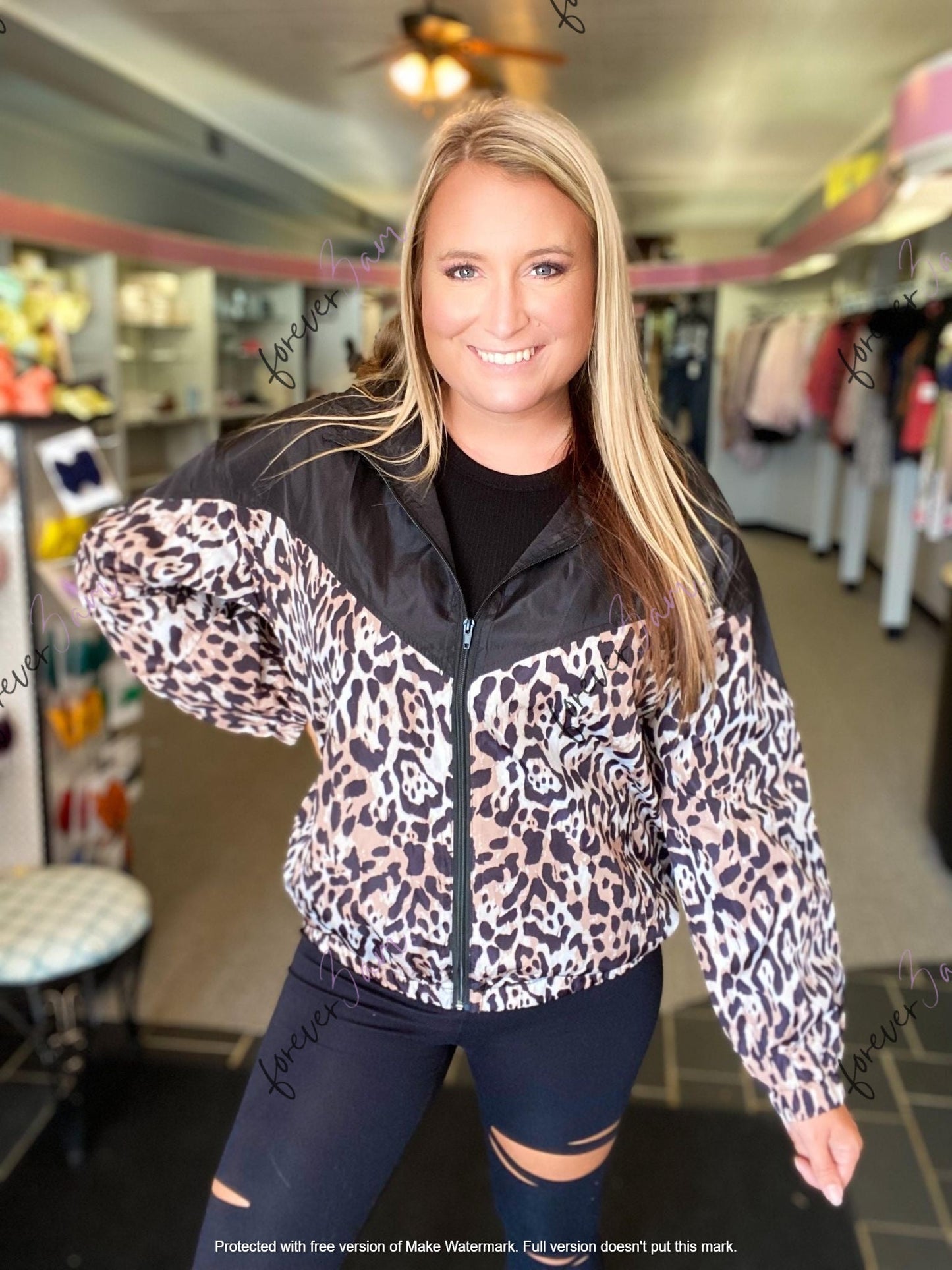 RTS: Forever3am Mommy and Me LEOPARD Windbreaker*