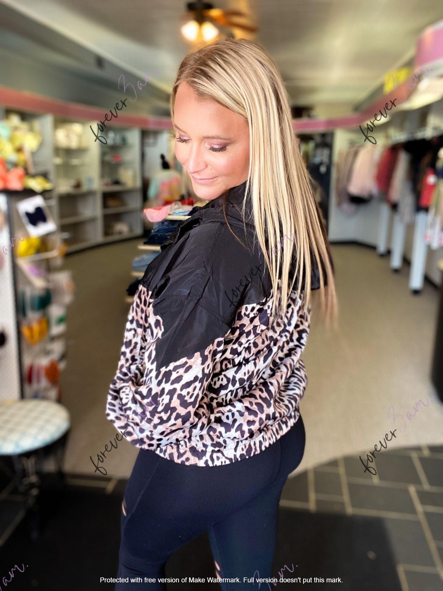 RTS: Forever3am Mommy and Me LEOPARD Windbreaker*