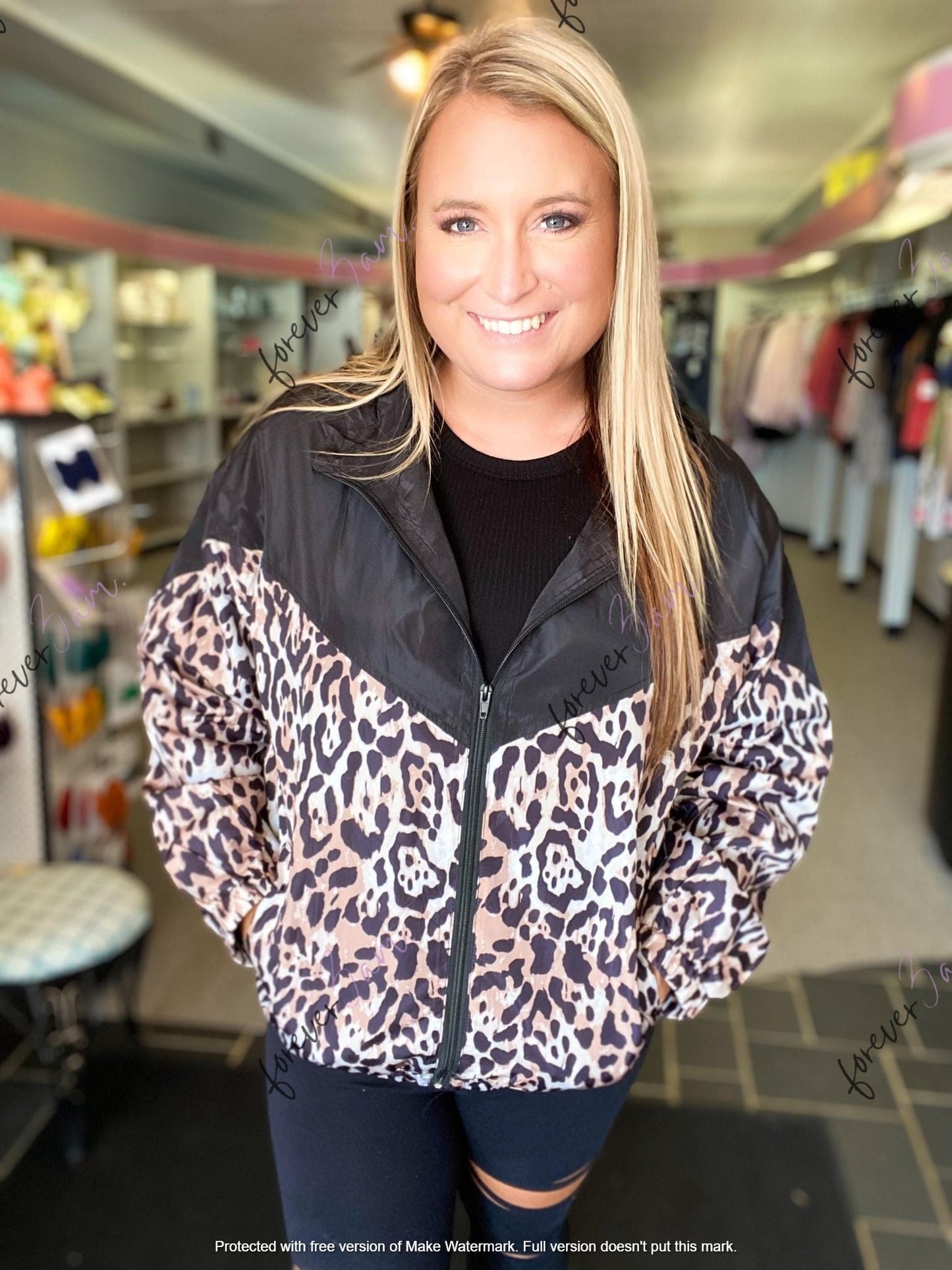 RTS: Forever3am Mommy and Me LEOPARD Windbreaker*