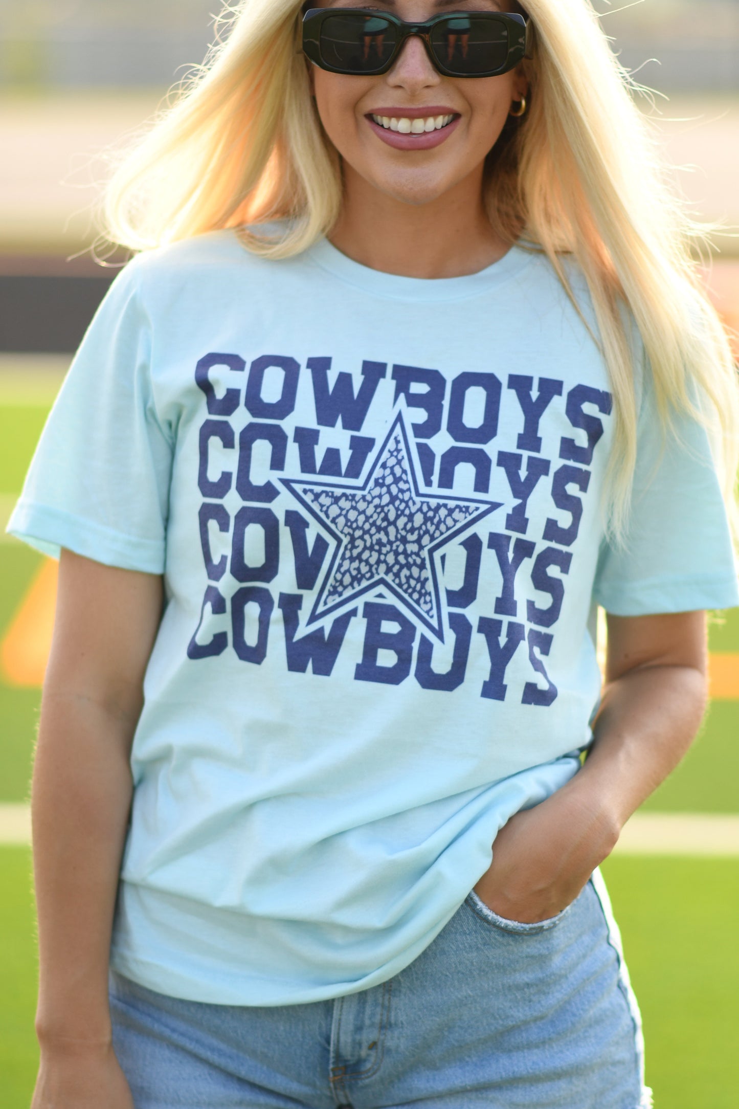 Cowboys Leopard Star Tee